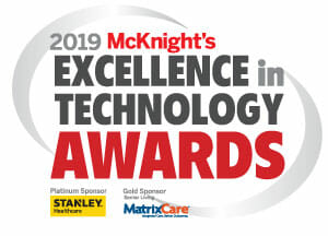 2019 McKnight's Tech Awards logo