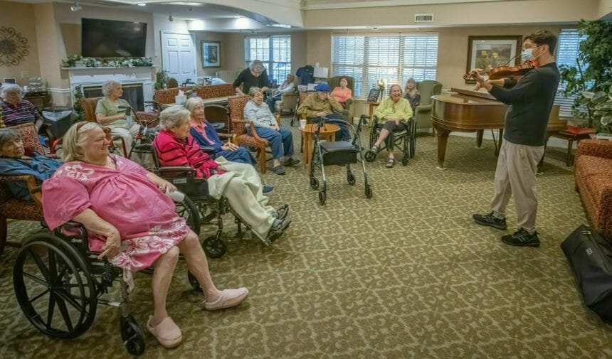 Residents in an assisted living community.