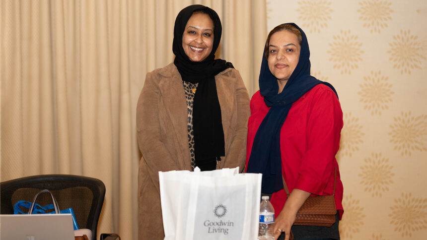2 Afghan women who participated in Goodwin Living's Afghan refugee employment workshop.