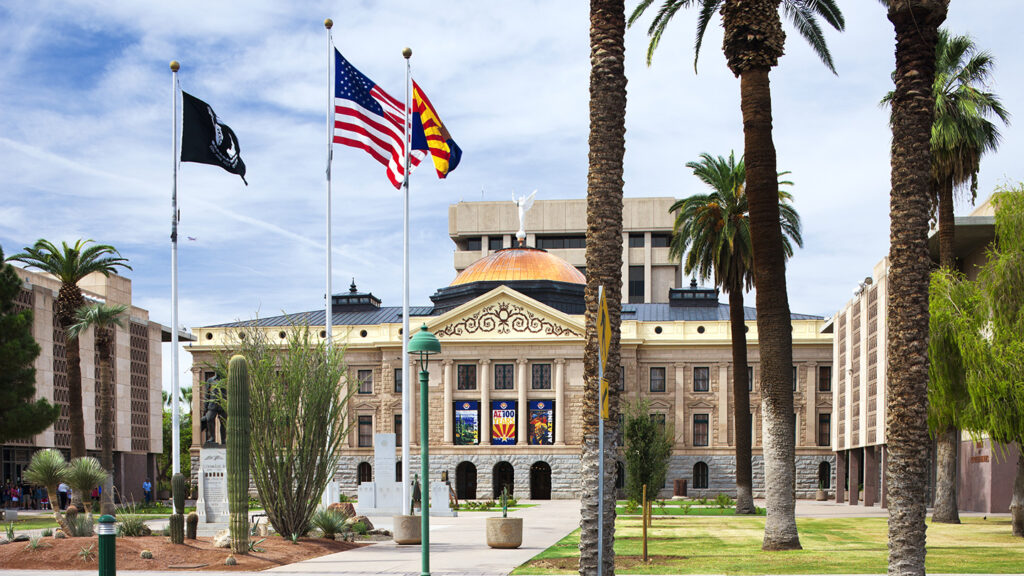 The Arizona State Capitol in Downtown Phoenix.