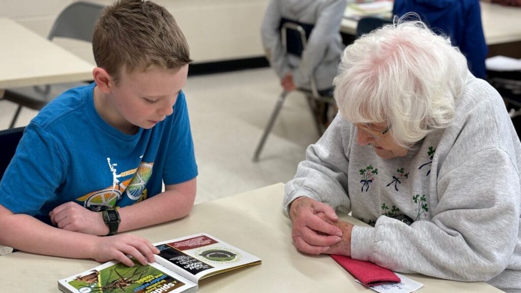 Elementary school students become fast friends