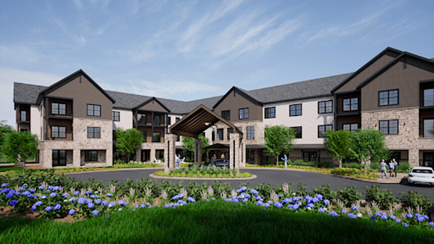 exterior of senior living community