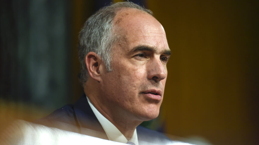 WASHINGTON, DC - JUNE 14: Senator Bob Casey (D-PA) speaks during the Senate Special Committee on Aging hearing on "Military Caregivers: Families Serving for the Long Run" on June 14, 2017 in Washington, DC. (Photo by Leigh Vogel/Getty Images)