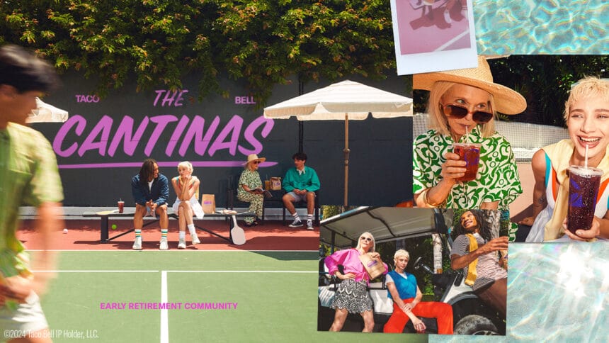 Collage of pictures around a tennis court