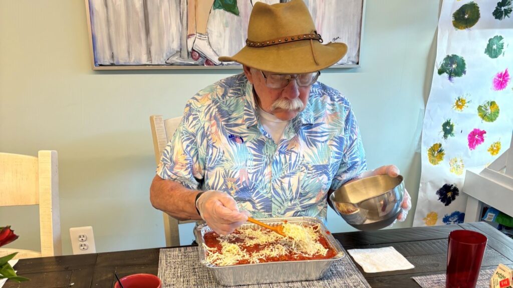 Residents layer lots of lasagna for hungry neighbors