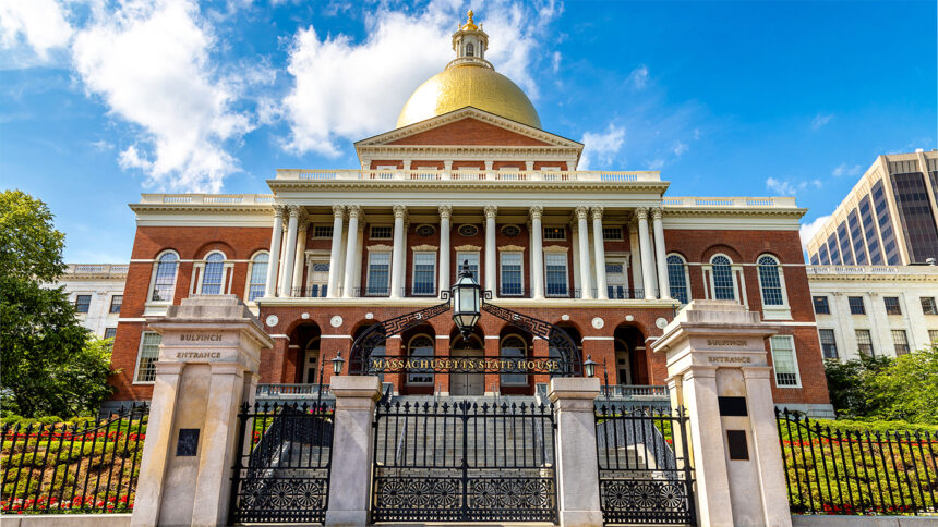 Massachusetts state house in Boston