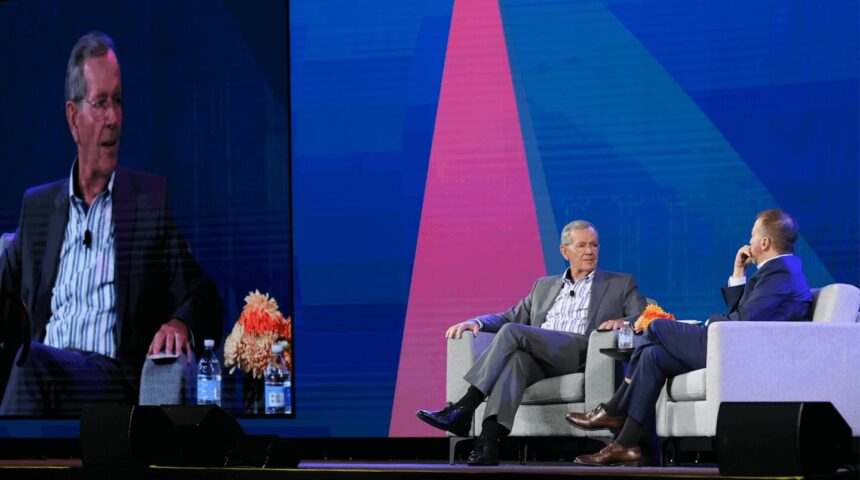 Michael Leavitt and Chuck Todd talking